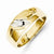 14k Yellow Gold & Rhodium Diamond Men's Ring