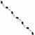 14K White Gold Diamond and Sapphire Gemstone Bracelet