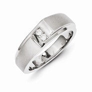 14k White Gold Diamond Men's Ring