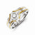14k Two-tone Diamond Men's Ring