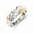 14k Two-tone Gold Diamond Mens Ring