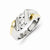 14k Two-tone Gold Diamond Mens Ring