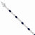 14K White Gold Diamond and Sapphire Bracelet
