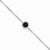 14K White Gold Diamond & Sapphire with Circle Bracelet