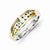14k Two-tone Gold Diamond Mens Ring