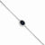 14K White Gold Diamond & Sapphire with Oval Bracelet
