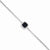 14K White Gold Diamond & Sapphire with Square Bracelet