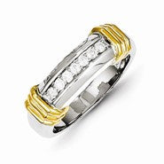 14k Two-tone Diamond Men's Ring