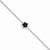 14K White Gold Diamond & Sapphire Flower within Bracelet