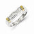 14k Two-tone Gold Diamond Mens Ring