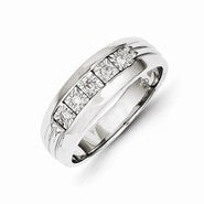 14k White Gold Diamond Men's Ring