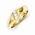 14k Yellow Gold Diamond Mens Ring