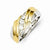 14k Two-tone Diamond Mens Ring