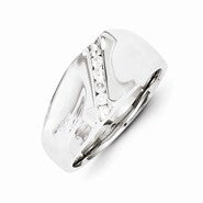 14k White Gold Diamond Men's Ring