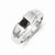 14k White Gold Black Diamond Mens Ring