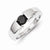14k White Gold Black Diamond Mens Ring