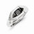 14k White Gold Black Diamond Mens Ring