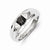 14k White Gold Black Diamond Mens Ring