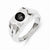 14k White Gold Black Diamond Mens Ring