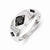 14k White Gold Black Diamond Mens Ring