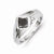 14k White Gold Black Diamond Mens Ring