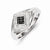 14k White Gold Black and White Diamond Men's Ring