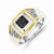 14k Two-tone Black Diamond Men's Ring