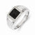 14k White Gold Black and White Diamond Men's Ring