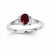 14k White Gold Diamond & Ruby Ring