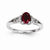 14k White Gold Diamond & Ruby Ring