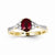 14k Yellow Gold Diamond & Ruby Ring