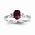 14k White Gold Diamond & Ruby Ring