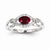 14k White Gold Diamond & Ruby Ring