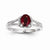 14k White Gold Diamond & Ruby Ring