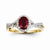 14k Yellow Gold Diamond & Ruby Ring
