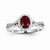 14k White Gold Diamond & Ruby Ring