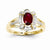 14k Yellow Gold Diamond & Ruby Ring