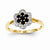 14k Yellow Gold Diamond & Sapphire Ring