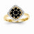 14k Yellow Gold Diamond & Sapphire Ring