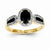 14k Yellow Gold Diamond & Sapphire Ring