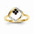 14k Yellow Gold Diamond & Sapphire Ring