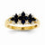 14k Yellow Gold Diamond & Sapphire Ring