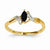 14k Yellow Gold Diamond & Sapphire Ring