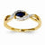 14k Yellow Gold Diamond & Sapphire Ring