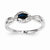 14k White Gold Diamond & Sapphire Ring
