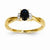 14k Yellow Gold Diamond & Sapphire Ring