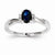 14k White Gold Diamond & Sapphire Ring