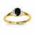 14k Yellow Gold Diamond & Sapphire Ring