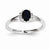 14k White Gold Diamond & Sapphire Ring