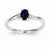 14k White Gold Diamond & Sapphire Ring